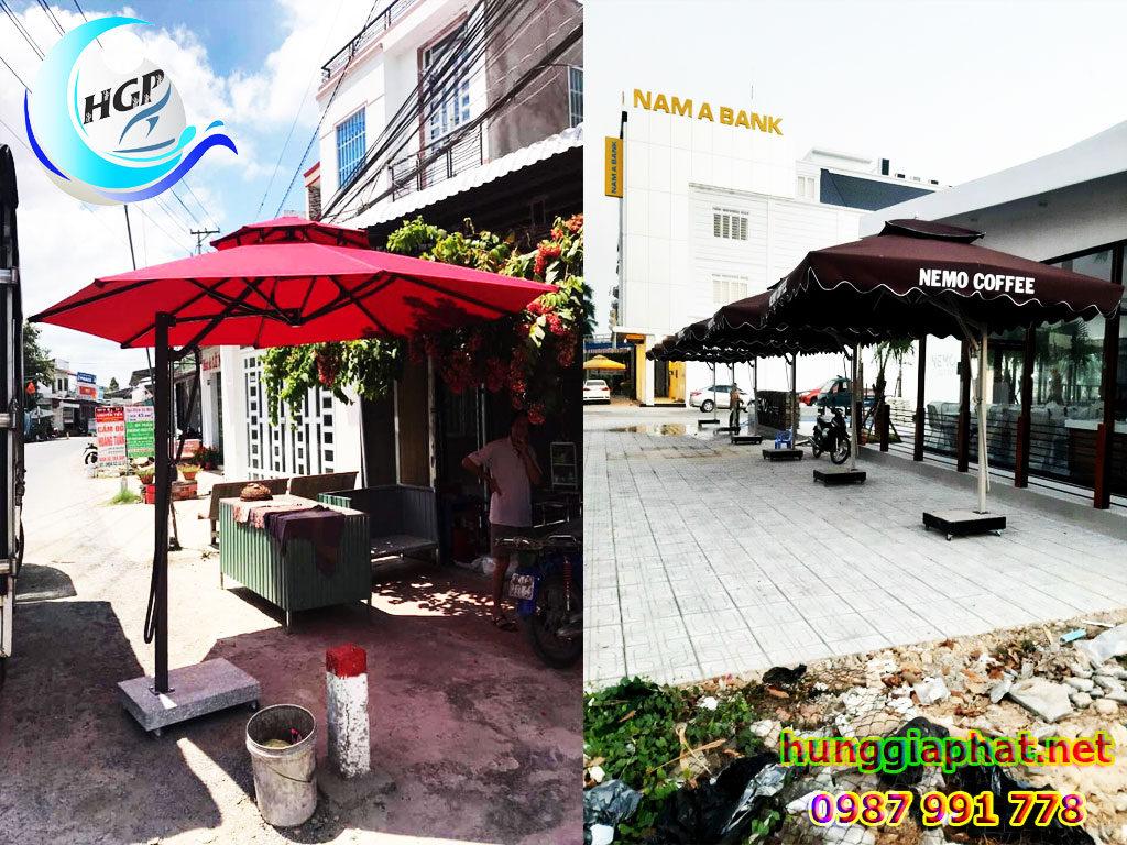 Địa Chỉ Bán Dù Che Nắng Mưa Ngoài trời Quán Cafe Đứng Tâm