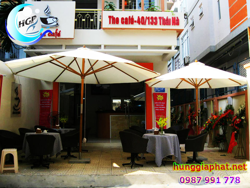Địa Chỉ Bán Dù Che Nắng Mưa Ngoài trời Quán Cafe Đứng Tâm