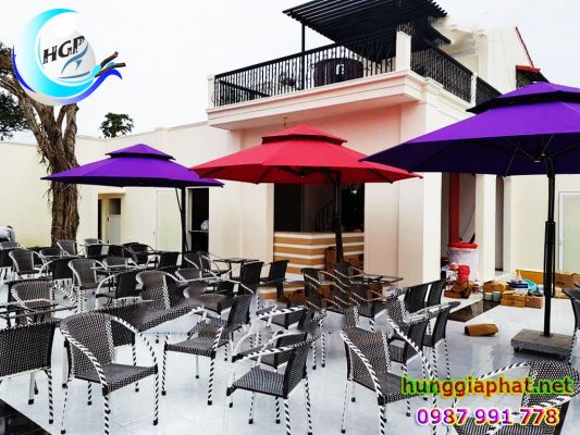 Dù Lệch Tâm Tròn 2 Tầng