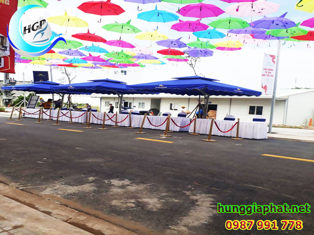 Dù Lệch Tâm Vuông Hai Tầng 2.5m