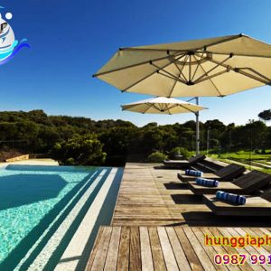 Dù Che Nắng Quán Cafe Lệch Tâm Tròn 3.8m