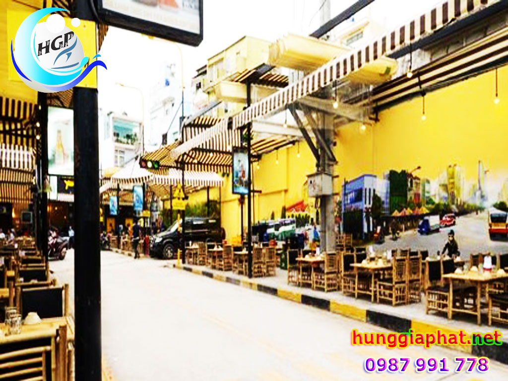 Lắp Đặt Mái Hiên Mái Xếp Mái Che Di Động Cho Quán Nhậu Giá Rẻ