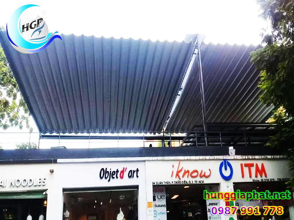 Lắp Đặt Mái Hiên Mái Xếp Mái Che Mặt Tiền Giá Rẻ Tại TPHCM